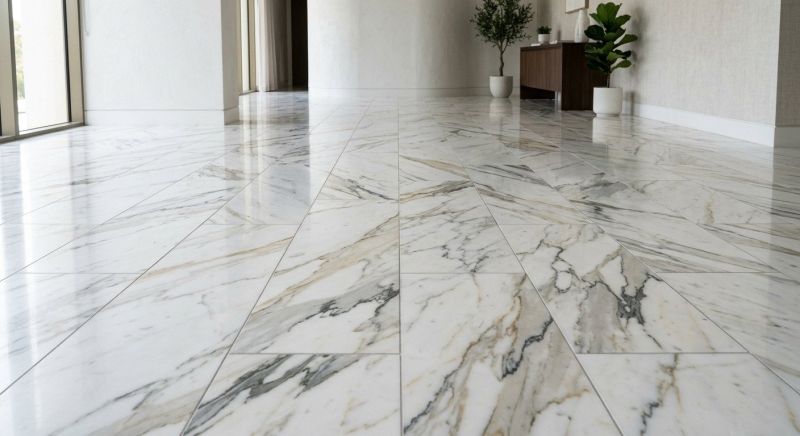 White Marble Tile Installation in Alpharetta, GA